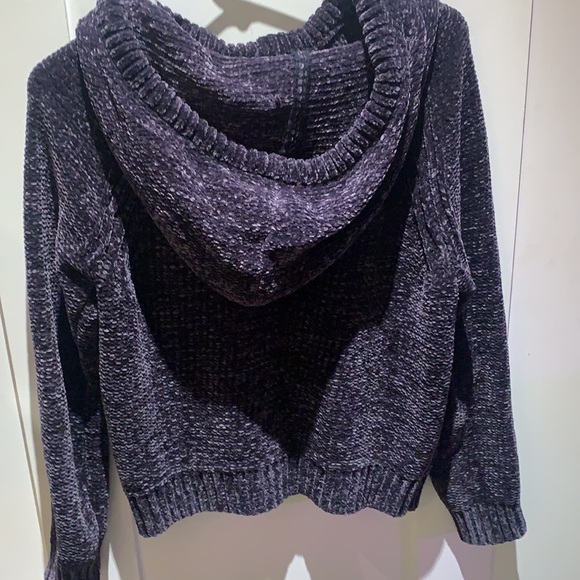 Blue-purple small gap hoodie, very soft - Picture 2 of 5
